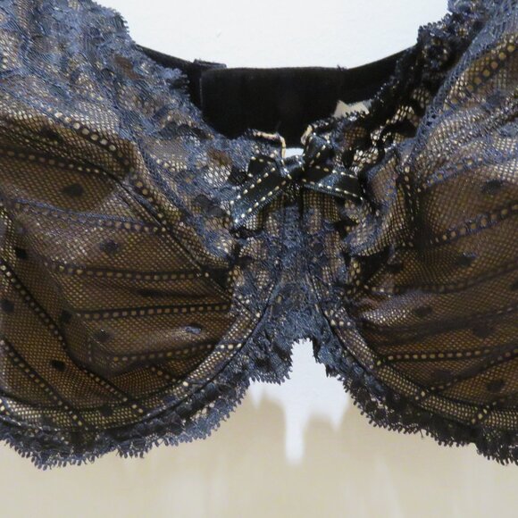 CHANTELLE Rive Gauche Full Coverage Unlined Bra in Black - Size 36DD - Picture 3 of 11